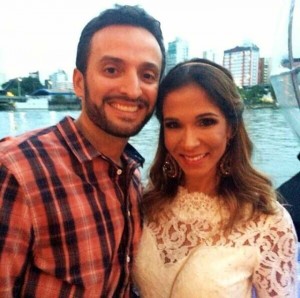 Guilherme Machado e sua esposa Hinglyd