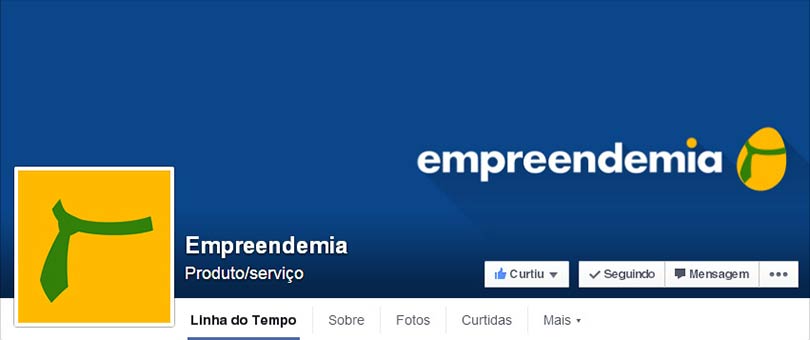 Página do Facebook Empreendemia