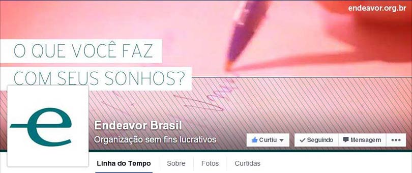 Página do Facebook Endeavor