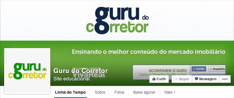 Página do Facebook O Guru do Corretor