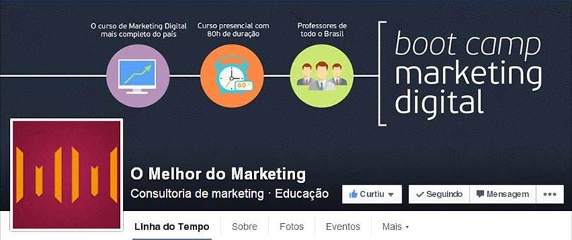 Página do Facebook O Melhor do Marketing