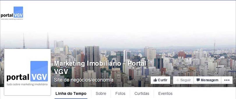 Página do Facebook Portal VGV